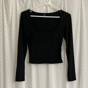SHEIN Black Long Sleeve Top